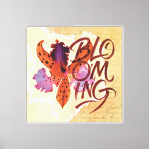 Cattleya orchid textile Wall art