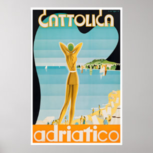 Cattolica Art Rimini Travel Poster Adriatic Sea