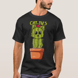 CatTus Cat Cactus Gardening Succulent Plant Lover T-Shirt