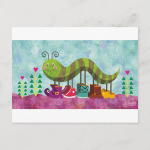 Catty Caterpillar Postcard