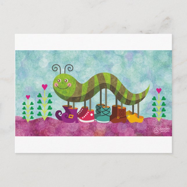 Catty Caterpillar Postcard (Front)
