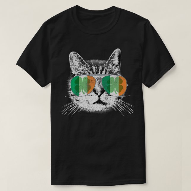 Catty's Cat Shamrock St T-Shirt (Design Front)