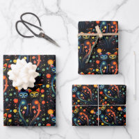 Caturday Artsy Abstract Attitude Cats Wrapping Paper Sheets