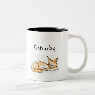 Caturday Cat Cartoon Mug