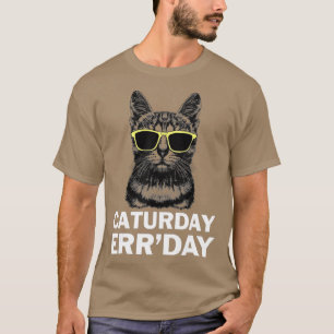 Caturday Errday With Sunglasses Graphic T-Shirt