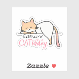 CATURDAY Funny Cat Lover Sticker