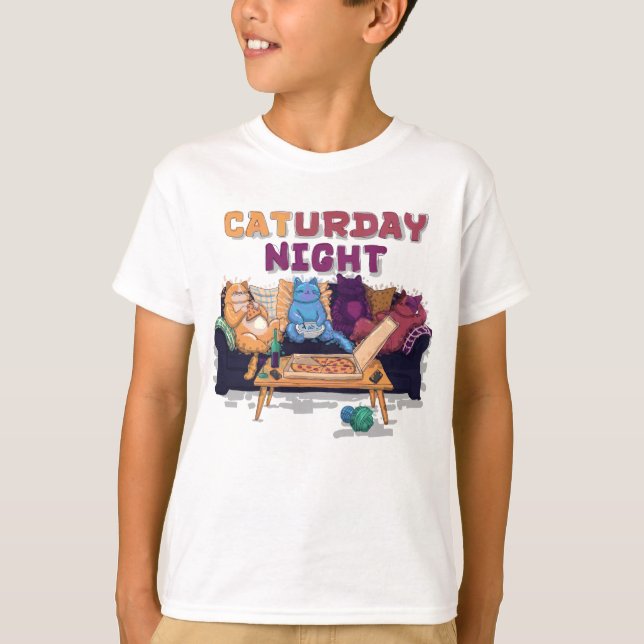 Caturday Night T-Shirt (Front)