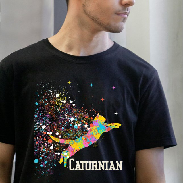 "Caturnian" Cat Mom Dad Animal Lover  T-Shirt (Creator Uploaded)
