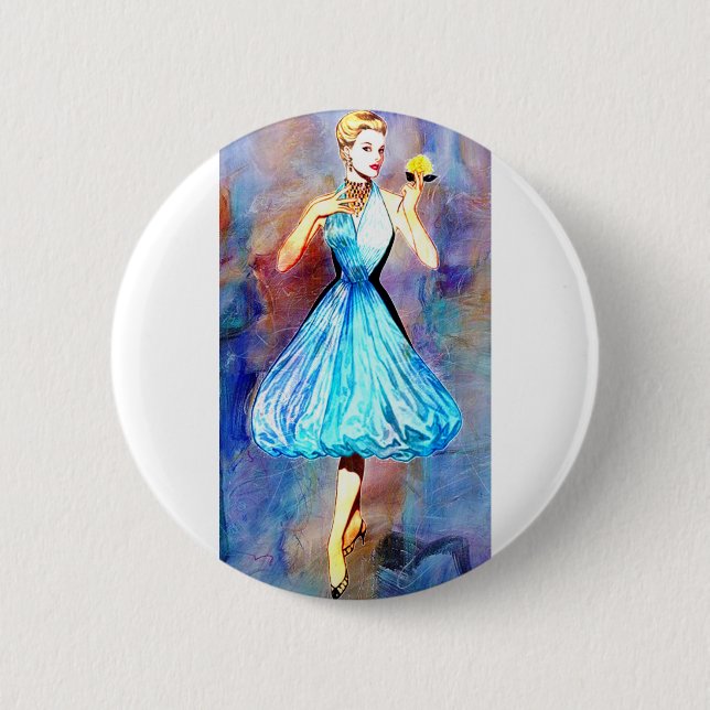 CATWALK CIRCA 1950 PINBACK BUTTON (Front)