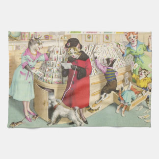CATWALKS: Card Buying Chaos - Tea Towel