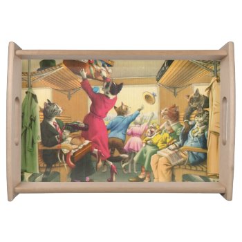 Catwalks: Catastrophe On The Train - Small Tray by zebracove at Zazzle