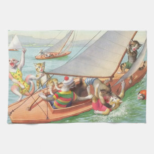 CATWALKS: Silly Sailing - Tea Towel