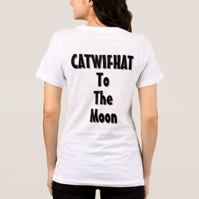 Catwifhat - Cat Meme Coin  Tri-Blend Shirt (Back)