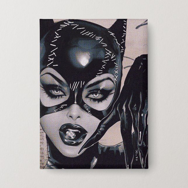 Catwoman #50 Sozomaika Cover Illustration Button (Front)