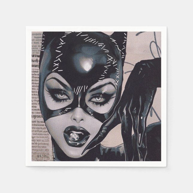 Catwoman #50 Sozomaika Cover Illustration Napkins (Front)