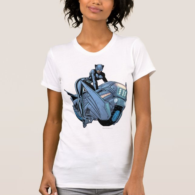 Catwoman and bike T-Shirt (Front)