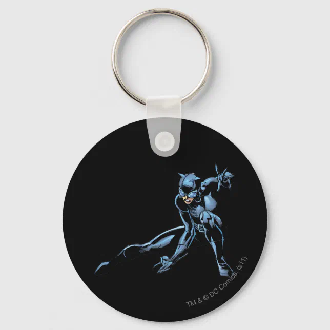 Catwoman crouches keychain Zazzle