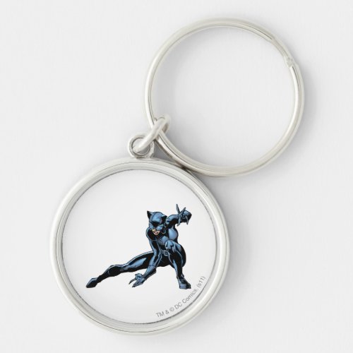 Catwoman crouches keychain