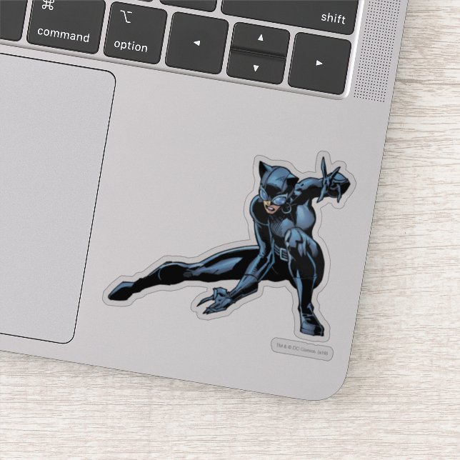 Catwoman crouches sticker (Detail)