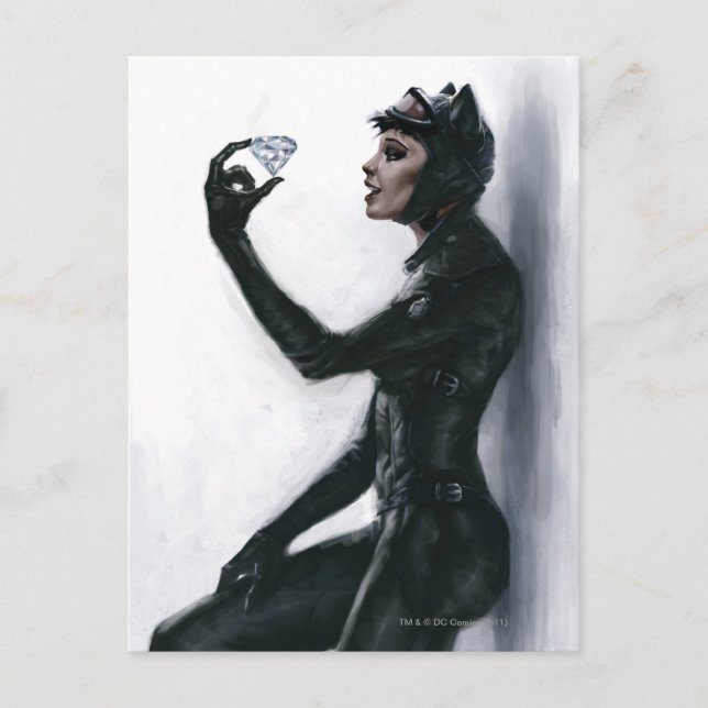 Catwoman Illustration Postcard (Front)