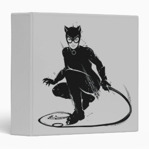 Catwoman Ink Brush Pose 3 Ring Binder