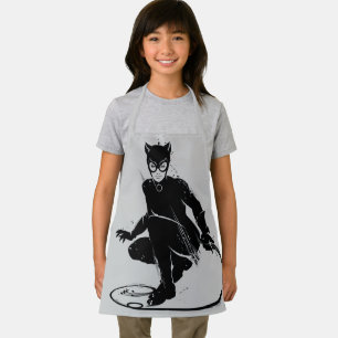Catwoman Ink Brush Pose Apron
