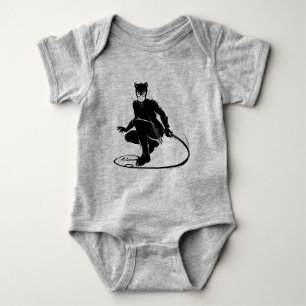 Catwoman Ink Brush Pose Baby Bodysuit