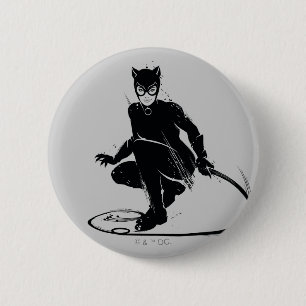 Catwoman Ink Brush Pose Button