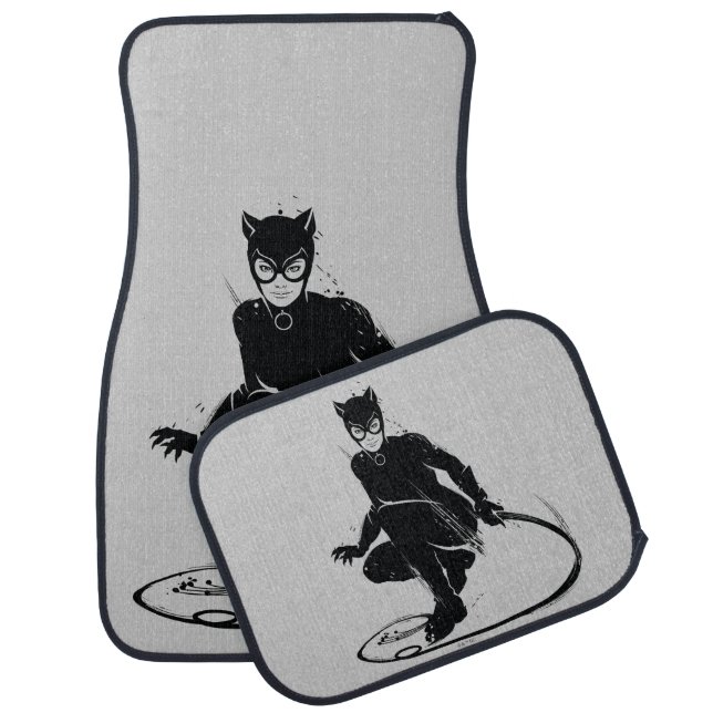 Catwoman Ink Brush Pose Car Floor Mat (Set)