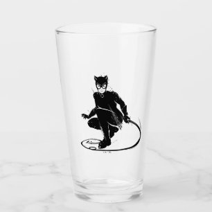 Catwoman Ink Brush Pose Glass