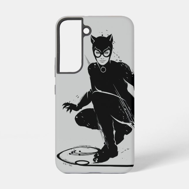 Catwoman Ink Brush Pose Samsung Galaxy Case (Back)
