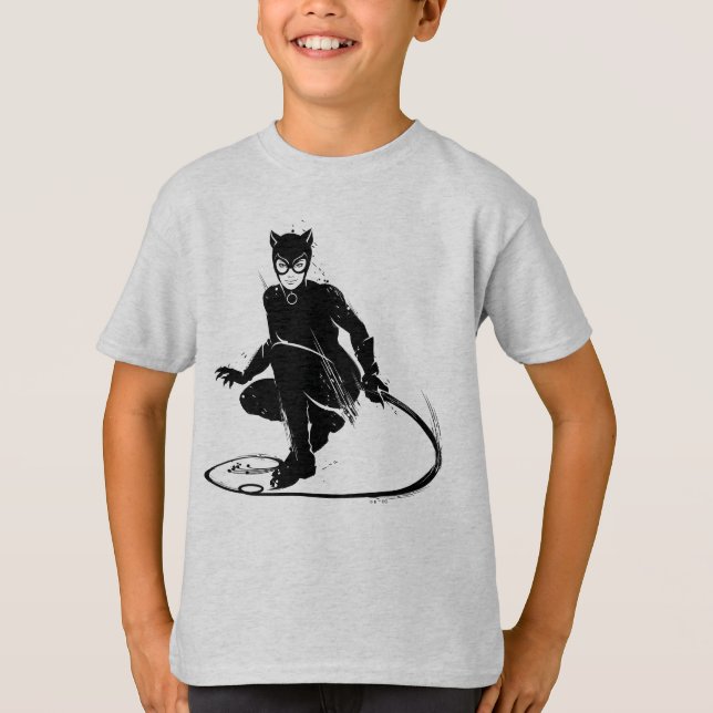 Catwoman Ink Brush Pose T-Shirt (Front)