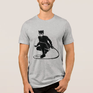 Catwoman Ink Brush Pose Tri-Blend Shirt