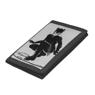 Catwoman Ink Brush Pose Tri-fold Wallet