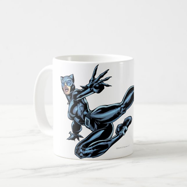 Catwoman kicks coffee mug (Front Left)