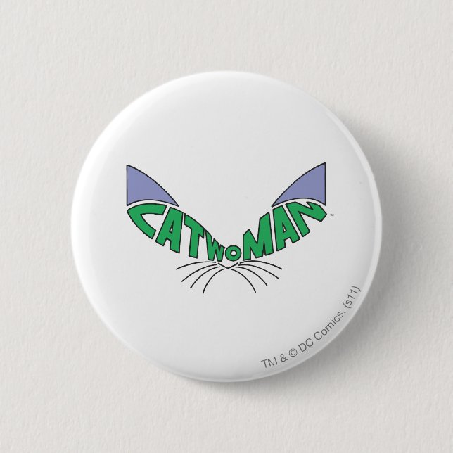 Catwoman Logo Green Button (Front)