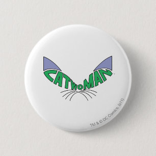 Catwoman Logo Green Button