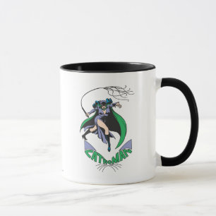 Catwoman & Logo Green Mug