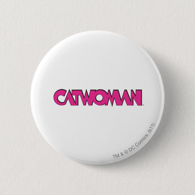 Catwoman Logo Pink Button (Front)