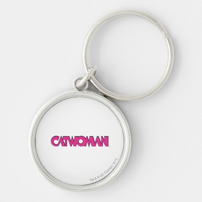 Catwoman Logo Pink Keychain (Front)