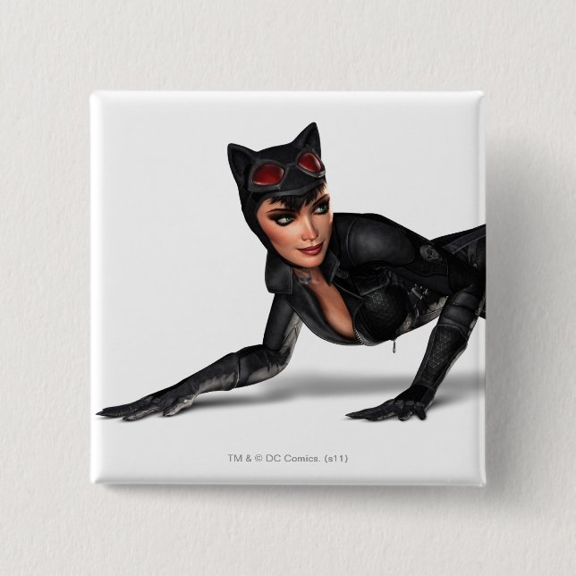Catwoman Lurking Pinback Button (Front)