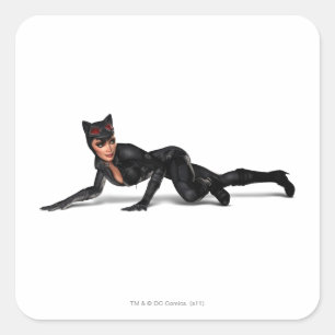 Catwoman Lurking Square Sticker