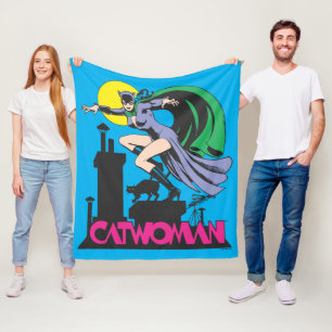 Catwoman & Pink Name Fleece Blanket