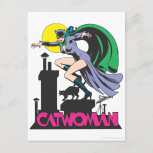 Catwoman & Pink Name Postcard