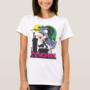Catwoman & Pink Name T-Shirt