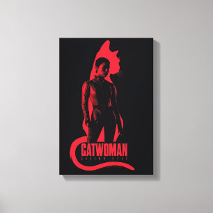 Catwoman Selina Kyle Cat Silhouette Canvas Print