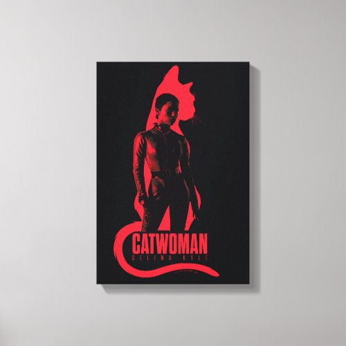 Catwoman Selina Kyle Cat Silhouette Canvas Print