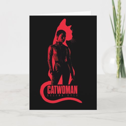 Catwoman Selina Kyle Cat Silhouette Card