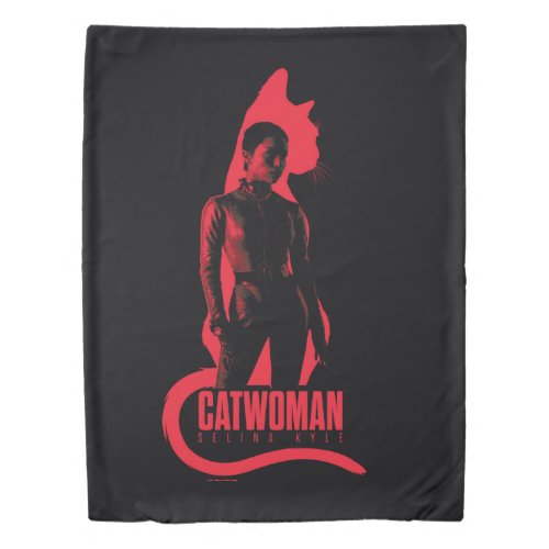 Catwoman Selina Kyle Cat Silhouette Duvet Cover