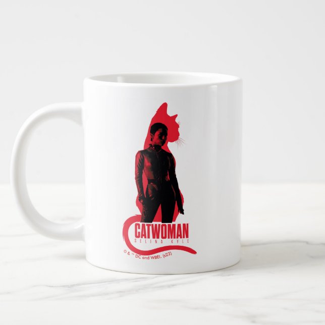 Catwoman Selina Kyle Cat Silhouette Giant Coffee Mug (Left)